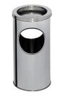Lixeira Cinzeiro Premium em Aro Aço Inox 25l 24x50 Cor Prateado