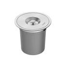 Lixeira Clean Round Inox Balde 5 Litros Anti Odor Embutir Bancada Cozinha Tramontina