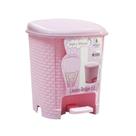 Lixeira Colorida Quarto Criança Cesto 6 Litros Rattan Tampa E Pedal Banheiro Escritório Banheiro
