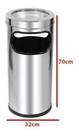 Lixeira Com Cinzeiro Para Área De Fumante/fumódromo- Inox