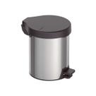 Lixeira Com Pedal 12 Litros Aço Inox Acabamento Polido Banheiro Cozinha New Tramontina Cor:Inox