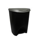 Lixeira Com Pedal 15 Litros Lata De Lixo Plástica Reforçada Cesto Cozinha Banheiro Colorida