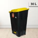 Lixeira com Pedal 30 litros Seletiva Metal Amarela Reforçada Luxo Plastica Condominio Casa Sala