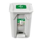 Lixeira com Pedal 60L Branca com Tampa Click Arqplast