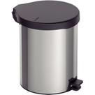 Lixeira Com Pedal Aço Inox New Polido 12L Pequena Banheiro
