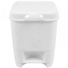 Lixeira com pedal branca 8 litros 24x22x30 Lixeira com pedal branca 8 litros 24x22x30