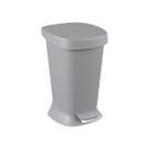 Lixeira com Pedal Coza New Square 5 Litros Cinza Frio
