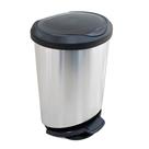 Lixeira Com Pedal e Borda 45 Litros Prata Label Arqplast 25744PM