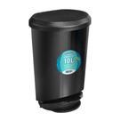 Lixeira Com Pedal e Tampa 10 Litros Multiuso Preta Label - Arqplast