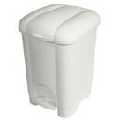 Lixeira com Pedal e Tampa Ressistente Branco 14L Unidade