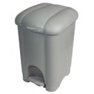 Lixeira com Pedal e Tampa Ressistente Cinza 14L Unidade