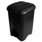 Lixeira com Pedal e Tampa Ressistente Preta 14L Unidade
