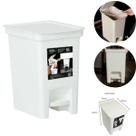 Lixeira Com Pedal Fly Retangular 5 Litros Branco 22X17X25 CM