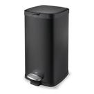 Lixeira Com Pedal Frame Inox Preta 20 Litros - Brinox