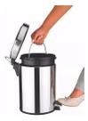 Lixeira com Pedal Inox 12 Litros