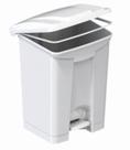 Lixeira com pedal polipropileno branca - 50 litros