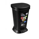 Lixeira Com Pedal Square 21,4 X 32 X 20,3 Cm 5 L Preto Coza