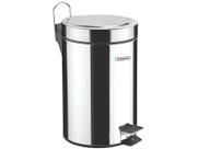 Lixeira com Pedal Tramontina Brasil em Inox Polido e Balde Interno Removível 3 L 94538103 Lixeira com Pedal Tramontina Brasil em Inox Polido e Balde Interno Removível 3 L 94538103