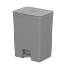Lixeira Com Pedal Trium 50 L Chumbo Ou