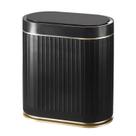 Lixeira com sensor SYNCVIBE 7,5 L com tampa automática de 2 galões em ouro preto