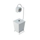 Lixeira com Suporte para Papel Higiênico Branco - Stolf