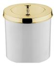 Lixeira Com Tampa 5 Litros Branco C/tampa Dourado Future Lixeira Com Tampa 5 Litros Branco C/tampa Dourado Future