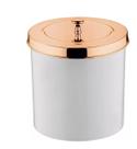 Lixeira Com Tampa 5 Litros Branco/rose Gold Future