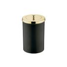Lixeira com Tampa 8 Litros - Preto/Dourado