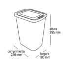 Lixeira Com Tampa Click Metalizado Label 25461 Arqplast Capacidade: 9Lt Cor: Vermelho