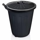 Lixeira com Tampa e Rodinhas - Preta - 100 Litros Arqplast