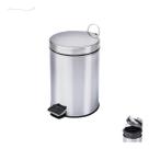 Lixeira Com Tampa Inox Pedal 12l Banheiro Cozinha Multiuso Redonda Design Moderno Escritório