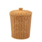 Lixeira com tampa redonda 15l textura rattan oikos