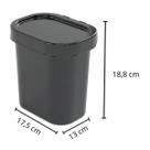 Lixeira compacta pia preta 2,5lt b4 Lixeira compacta pia preta 2,5lt b4