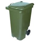Lixeira Contendor Plástico com Rodas de 240 Litros Verde - C240VD - JSN