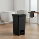 Lixeira Cozinha 10L Paramount Preta Com Pedal Elegante Aro