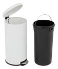 Lixeira Cozinha Branca 28l 65x30cm Aco