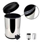 Lixeira Cozinha Inox 12 Litros Pedal Cesto Plástico Interno Lixeira Cozinha Inox 12 Litros Pedal Cesto Plástico Interno
