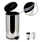 Lixeira Cozinha Inox 15 Litros Pedal Cesto Plástico Interno