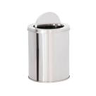 LIXEIRA DE AÇO INOX 24X25 13 LITROS Com Tampa Meia Esfera