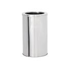 Lixeira de Aço inox 30x85cm 60 litros c/Aro - JJ.L3085-A