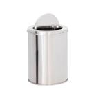 LIXEIRA DE AÇO INOX 40X50 62 LITROS Com Tampa Meia Esfera