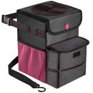 Lixeira de carro GPUSFAK Lixeira dobrável 12L preta rosa