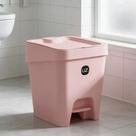 Lixeira de Cozinha Bancada e Chão 8 Litros Resistente com Pedal Uz Premium - Rosa