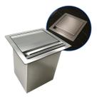 Lixeira de Embutir 4 Litros em Aço Inox Escovado com Tampa Pequena