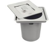 Lixeira de Embutir Clean Square 5 L em Aço Inox com Balde Plástico Tramontina 94518/205