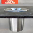 Lixeira de Embutir Inox para pia gourmet - 5 Litros