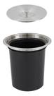 Lixeira De Embutir Redonda - 7 Litros - Com Tampa De Inox