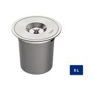 Lixeira De Embutir Tramontina Clean Round Com Balde Plástico 5 L Aço Inox Lixeira De Embutir Tramontina Clean Round Com Balde Plástico 5 L Aço Inox