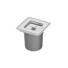 Lixeira de Embutir Tramontina Clean Square Tampa Inox 5L