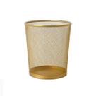 Lixeira de Escritorio, Cesto de lixo Aramado 12L Dourado Gv Office